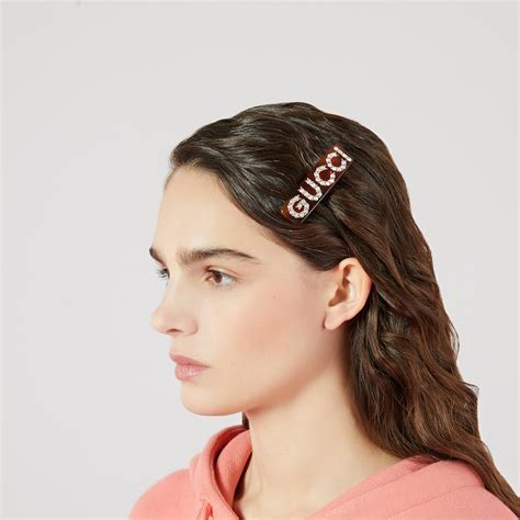 Gucci Crystal Hair Barrette 